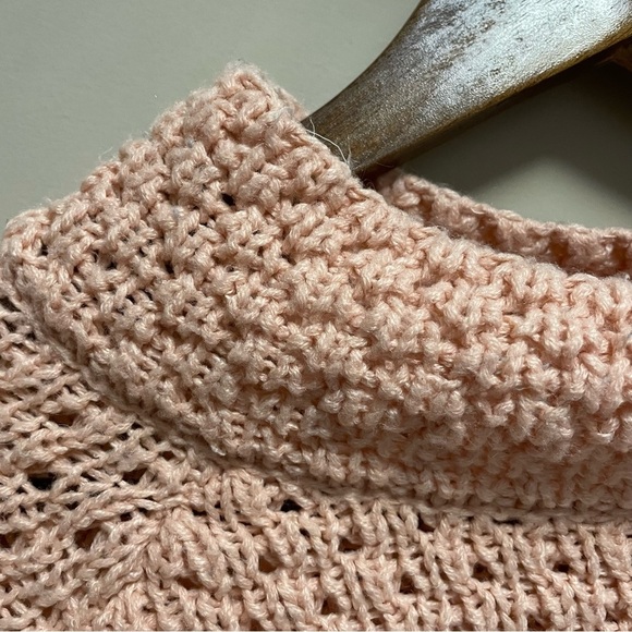 Noisy May Peachy Pink Chunky Knit Turtleneck Sweater Oversized Women’s Small - Picture 2 of 10